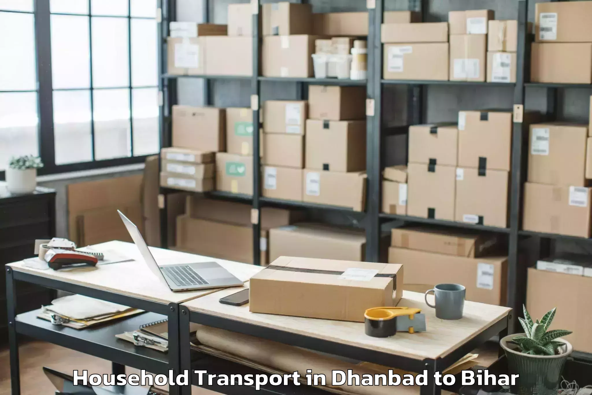 Top Dhanbad to Karwa Tariyani Household Transport Available